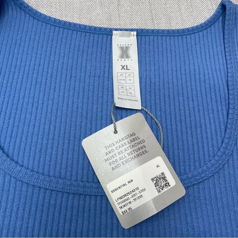 Savage x Fenty Essential Heavy Rib Square Neck Tank and Booty Shorts Set NWT - Picture 8 of 16